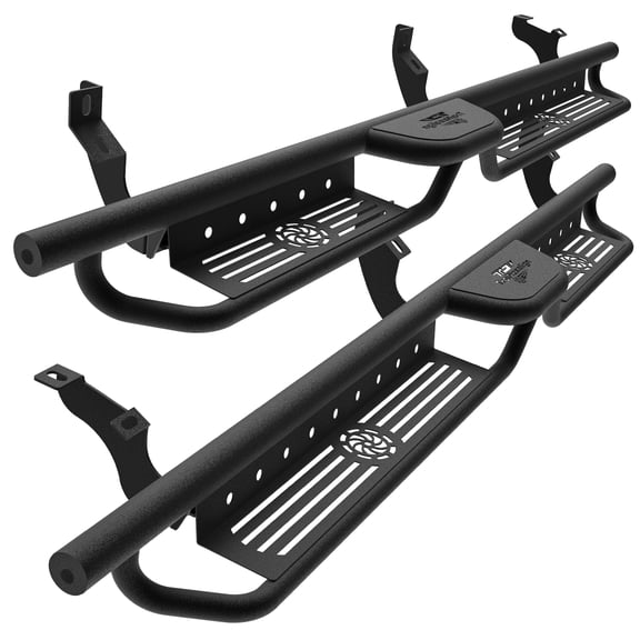 Running Boards for Ford Ranger SuperCrew Cab 2019-2026, Two-Stairs Side Steps Truck Rails Nerf Bars Powder Coated