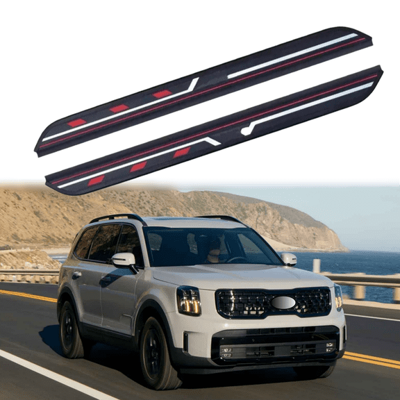 Running Boards for KIA Telluride 2019-2024 2025, Fixed Door Side Steps Pedal Bars with Brackets