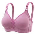 thumbnail image 1 of Running Bras for Women High Impact Embroidered Glossy Comfortable Breathable Bra Underwear No Underwire V-Neck Full-Coverage Bra Feature Hook and Eye Closure Push-up Bra Style Y-392 , Red M, 1 of 7