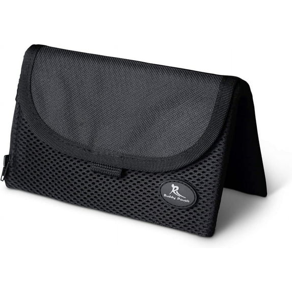 Running Buddy Magnetic Running Fanny Pack for Men & Women | Hiking, Cycling, Running Waist Pack Holds Phone, Money, Key, Treats | Small - 5-7/8 in x 4 in | Water-Resistant, No Bounce, No Chafe - Black