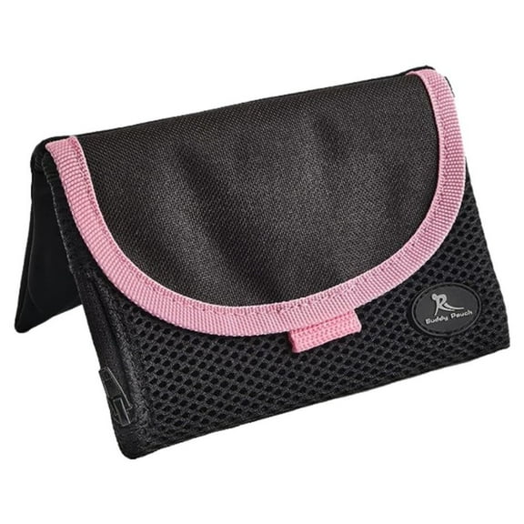 Running Buddy Unisex Running Fanny Pack - Men & Women | Walking, Traveling Waist Pack | Beltess, Chafe & Bounce Free | Water-Resistant & Magnetic Closure | L, XL, XXL | Black or Black & Pink