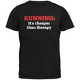 thumbnail image 1 of Running Cheaper Than Therapy Black Adult T-Shirt - Large, 1 of 1
