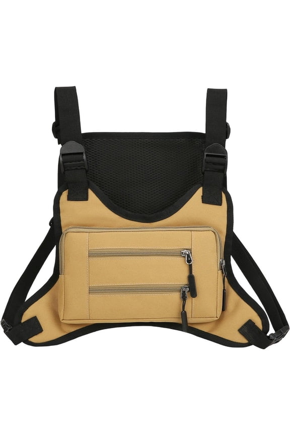 Running Chest Bag for Men, Fashion Sport Backpack Large Capacity Lightweight Chest Bag Breathable Travel Vest Pouch For Outdoor