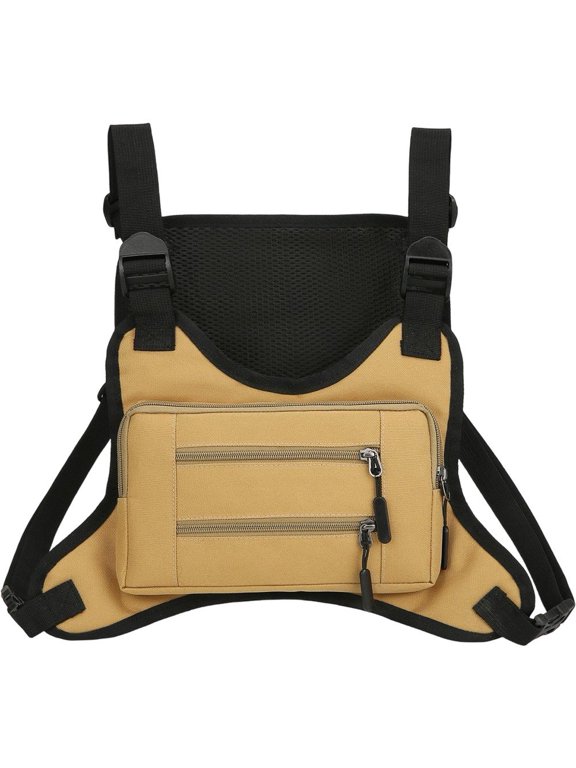 Running Chest Bag for Men, Fashion Sport Backpack Large Capacity Lightweight Chest Bag Breathable Travel Vest Pouch For Outdoor
