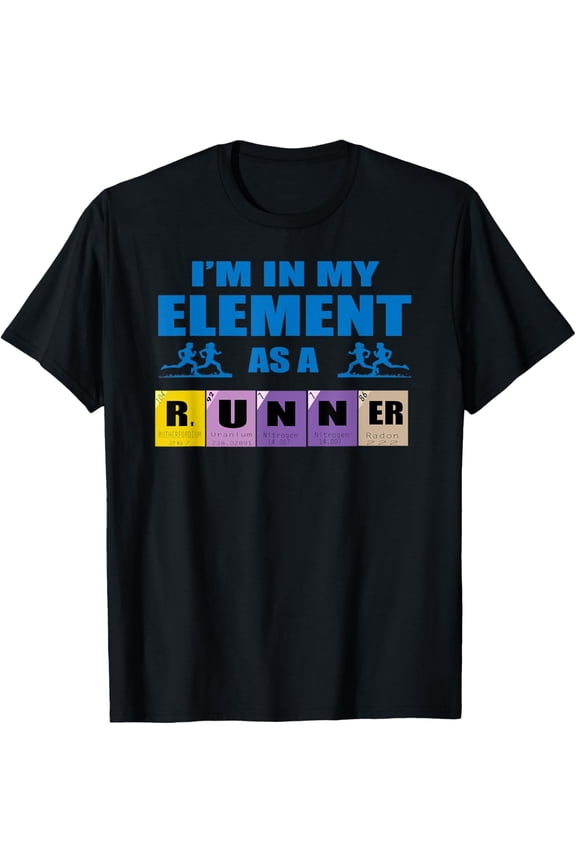 Running Cross Country Trail Runner Periodic Table Of Element T-Shirt