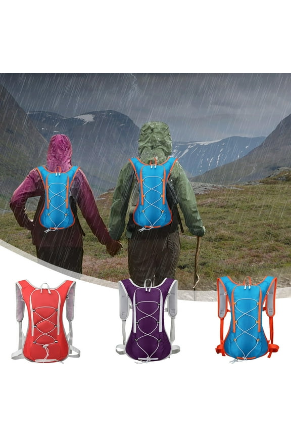 Running Cycling Sports Backpack under $5! kkbbma Hydration Backpack with 2L Water Bladder, Reflective Running Cycling Backpack, Lightweight Hiking Pack for Marathon & Trail