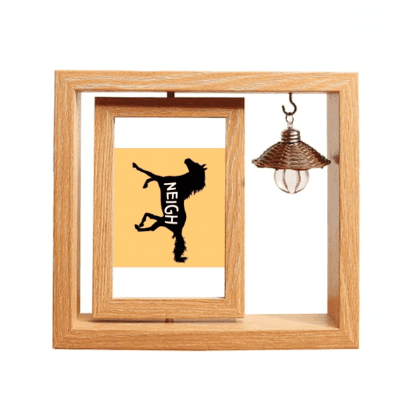 Running Dash Neigh Wooden Rotating Picture Photo Frame 4x6