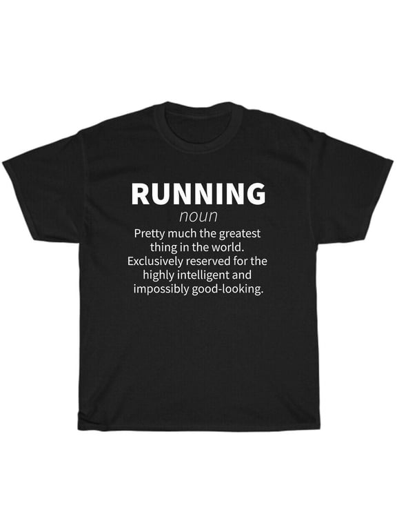 Running Definition Funny Marathon Runner Track Field T-Shirt Unisex Tee Gift NEW