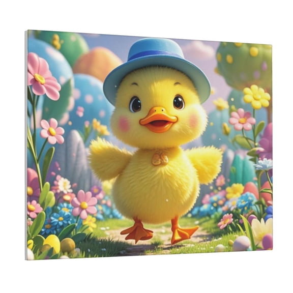 Running Duck Canvas Paintings Little Yellow Duck Bedroom Wall Decor Poppies Home Decor 16 X 20 For Living Room Bedroom Kitchen Office