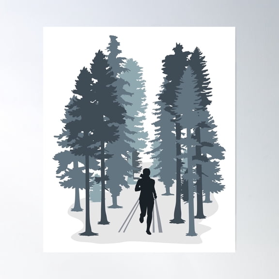 Running, Female Runner, Trail Running In The Forest Poster Wall Art, Modern Wall Decor, 16x24 UNFRAMED