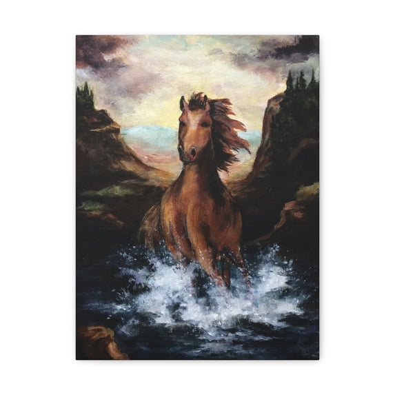 Running Free, Cheryl Pettigrew Fine Art, Traditional Art, Canvas Wrap