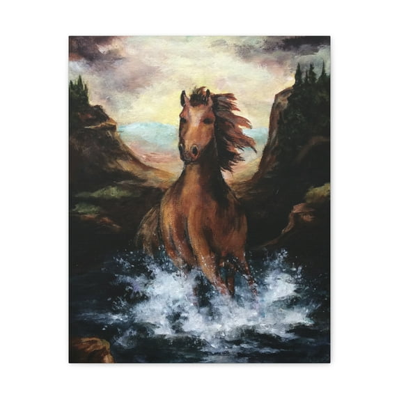 Running Free, Cheryl Pettigrew Fine Art, Traditional Art, Canvas Wrap
