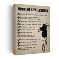 Running Gifts Inspirational Wall Decor Canvas Wall Art Artwork Runner Art Paintings Running Posters for Marathon Runner Athletes Living Room Sports Club Playroom Bedroom Gym Decor
