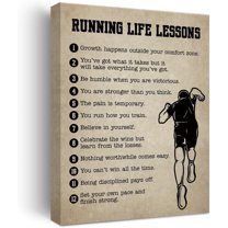 Running Gifts Inspirational Wall Decor Canvas Wall Art Artwork Runner Framed Art Paintings Running Posters for Marathon Runner Athletes Living Room Sports Club Playroom Bedroom Gym Decor