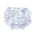 thumbnail image 1 of Running Girl Shorts with Pockets New Toddler Baby Girls Ruffle Bloomers Bowknot Cute Diaper Cover Panties Cotton Shorts White 12-24 Months, 1 of 7