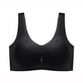 thumbnail image 1 of Running Girl Sports Bra Women Back-Smoothing Bra Feature V-Neck Wire-Free Bra Style W-810 Hook and Eye Closure Plus Size Sports Bra Black 4XL, 1 of 3