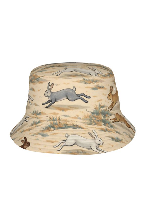 Running Hare Fisherman's Hat Lightweight and Breathable Sun Hat Suitable for Both Men and Women