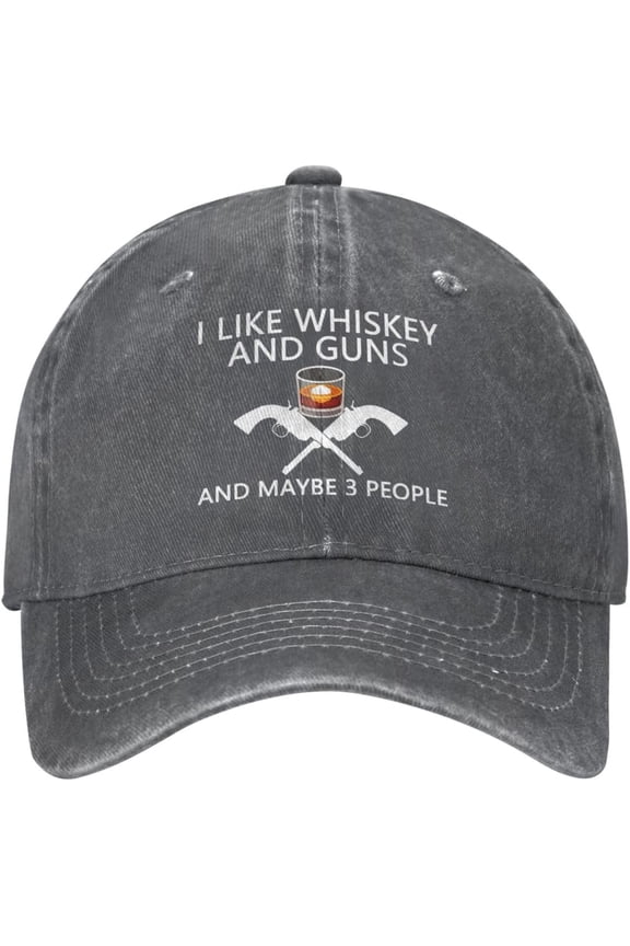 Running Hats for Women I Like Whiskey and Guns and Maybe 3 People Gym Cap