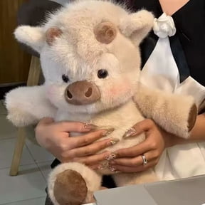 Running Highland Cow Plush – Cute, Huggable Running Panda Plush, Running Sheep & Piggy Plushies for Kids – Soft Action Animal Stuffed Toys, Nursery Decor Gift
