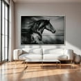 thumbnail image 1 of Running Horse Black And White Wall Art Horse Stylish Art Wall Horse Poster On Horse Lover Gift Horse Wall Decor, Unframed Poster Size 24x36, 1 of 4