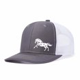 thumbnail image 1 of Running Horse Color Block Trucker Hat Unisex Adjustable Cotton Breathable Fashion Cap for Travel Daily Wear, 1 of 11