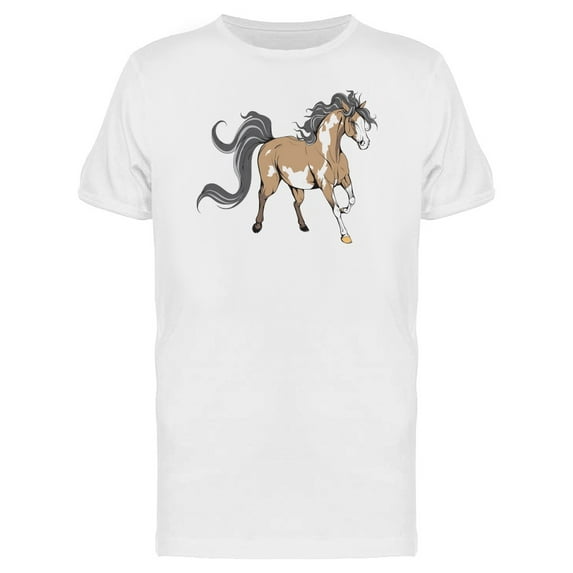 Running Horse Free Animal T-Shirt Men -Image by Shutterstock, Male 4X-Large