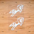 thumbnail image 1 of Running Horse Sticker Decal Vinyl - 2 Pack White 6" - For Car Boat Laptop Cup No Background Die-cut, 1 of 6