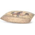 thumbnail image 1 of Running Horse Velvet Oblong Lumbar Plush Throw Pillow Cover/Shams Cushion Case - 20x26in - Decorative Invisible Zipper Design for Couch Sofa Pillowcase Only, 1 of 7