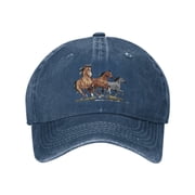 Running Horses Baseball Caps for Men Women Adjustable Casual Trucker Hats for Fishing Outdoor Activities Fashion Hats