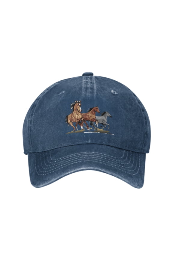Running Horses Baseball Caps for Men Women Adjustable Casual Trucker Hats for Fishing Outdoor Activities Fashion Hats