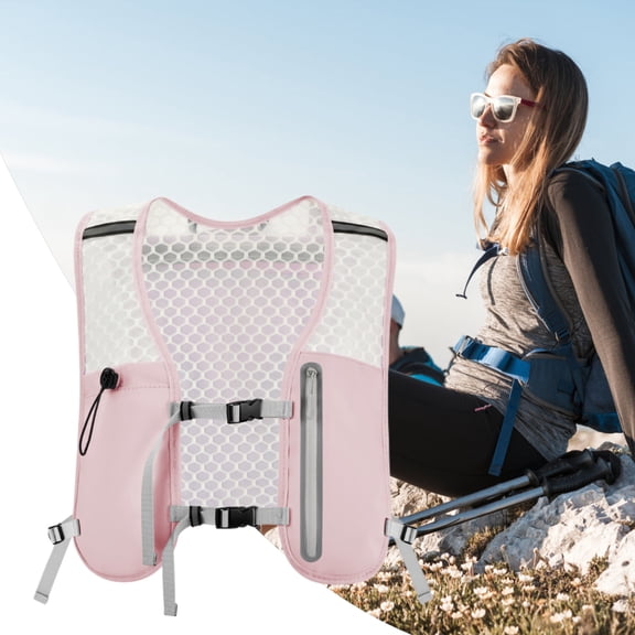 Running Hydration Vest Adjustable Running Water Vest Hydration Pack Bladder Non-Slip Phone Bag Chest Pack Gear for Women Hiking Cycling Marathons Race Camping trendy