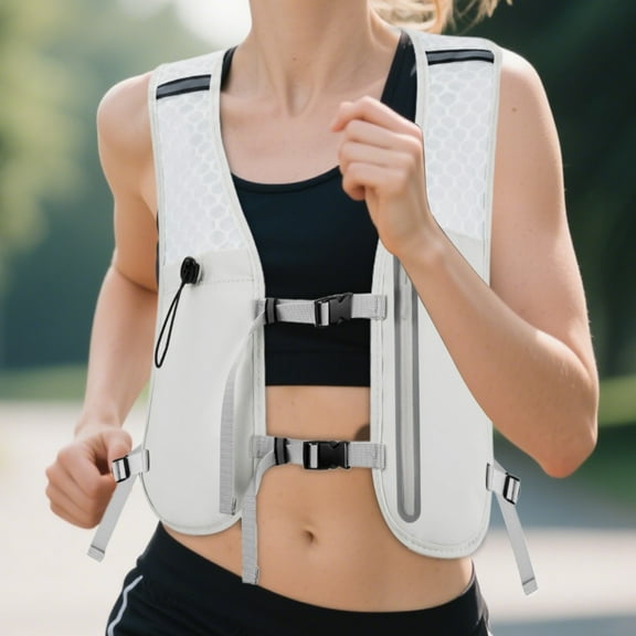 Running Hydration Vest Adjustable Running Water Vest Hydration Pack Bladder Non-Slip Phone Bag Chest Pack Gear for Women Hiking Cycling Marathons Race Camping charming