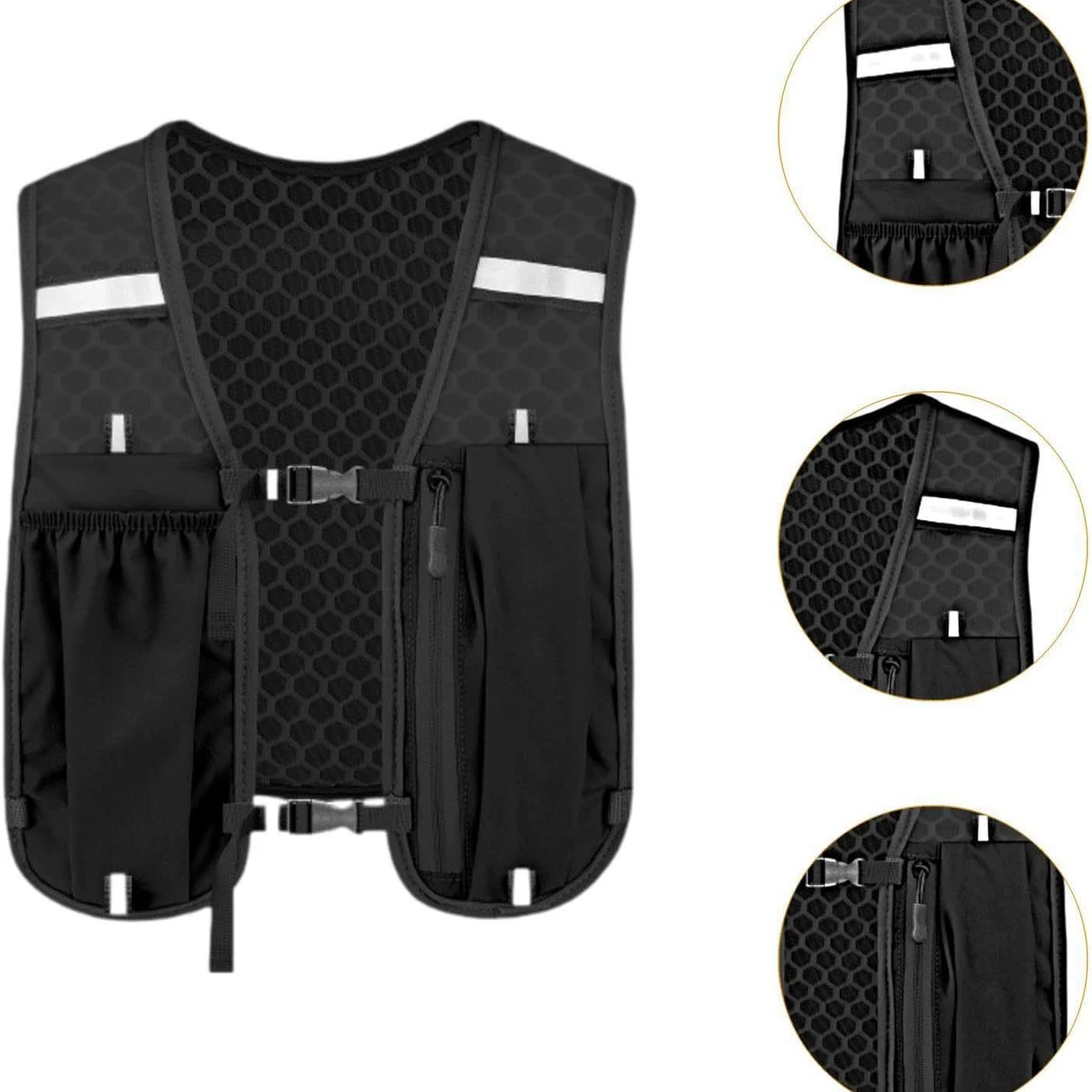 Running Hydration Vest Backpack, Lightweight Breathable Running Vest Pack with Water Storage for Marathon, Trail Running, Hiking, Cycling