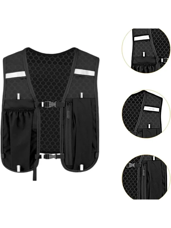 Running Hydration Vest Backpack, Lightweight Breathable Running Vest Pack with Water Storage for Marathon, Trail Running, Hiking, Cycling