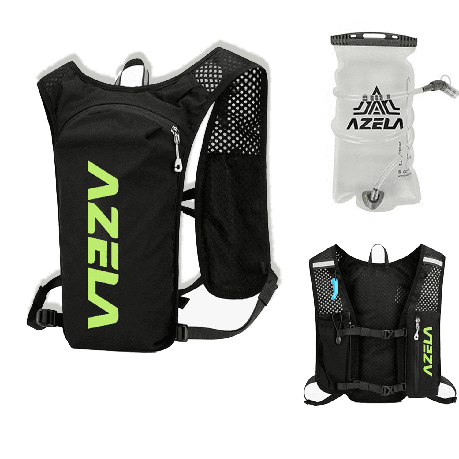 Running Hydration Vest Backpack,Lightweight Insulated Pack with 1.5L Water Bladder Bag Daypack for Hiking Hunting Climbing Trail Running Cycling Race Marathon for Women Men