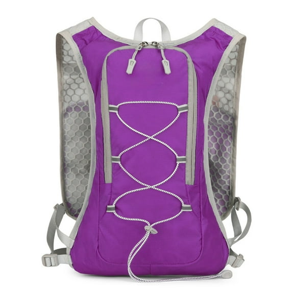 Running Hydration Vest Backpack Lightweight Insulated Pack Bag Daypack Hiking Trail Cycling Race Marathon,9.8x16.1in(Purple)