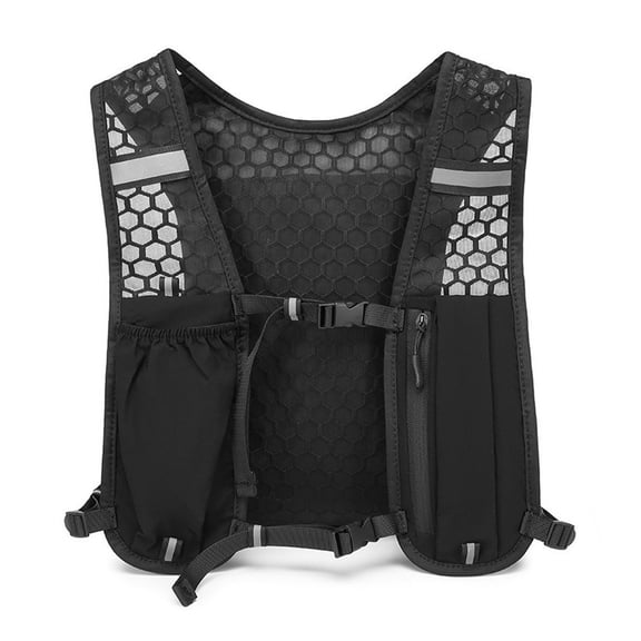 Running Hydration Vest Lightweight Adjustable Reflective Backpack with Chest Straps for Men Women Marathon