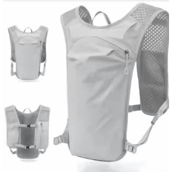 Running Hydration Vest, Lightweight Reflective Chest Pack with Water Bottle and Phone Pockets for Jogging Cycling Outdoor Sports