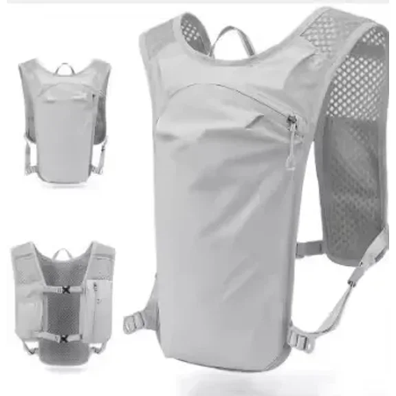 Running Hydration Vest Pack, Lightweight Water Bottle Chest Bag with Phone Holder, Reflective Running Vest for Marathon Trail Running Hiking Cycling