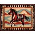 thumbnail image 1 of Running Indian Horse Latch Hook Rectangle Rug Kits for Adults Needle Crochet Yarn Kits Embroidery Carpet Hook and Latch Kit Floor Mat Tapestry Christmas Home Decoration 52x38cm(4), 1 of 7