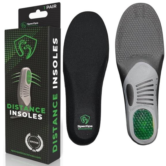 Athletic Insoles for Runners and Hikers - Anti-Fatigue Shock Absorption (Cut to Fit, 1 Pair)