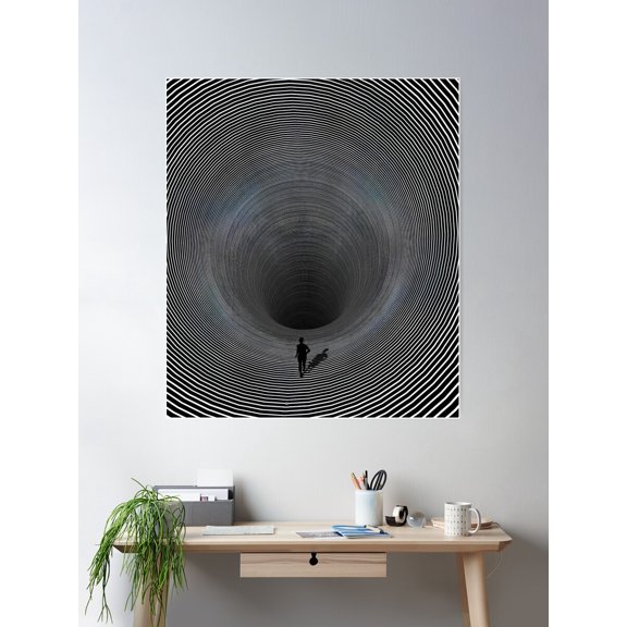 Running Into The Void Poster Wall Art, Modern Wall Decor For Living Room Bedroom, 12x18 UNFRAMED