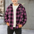 thumbnail image 1 of Running Jackets for Toddler Baby Girl New Boys Girls Casual Plaid Hoodies Fall Fashion Button down Shirts Long Sleeve Cute Lightweight Jacket Coats Pinky 14-15 Years, 1 of 5