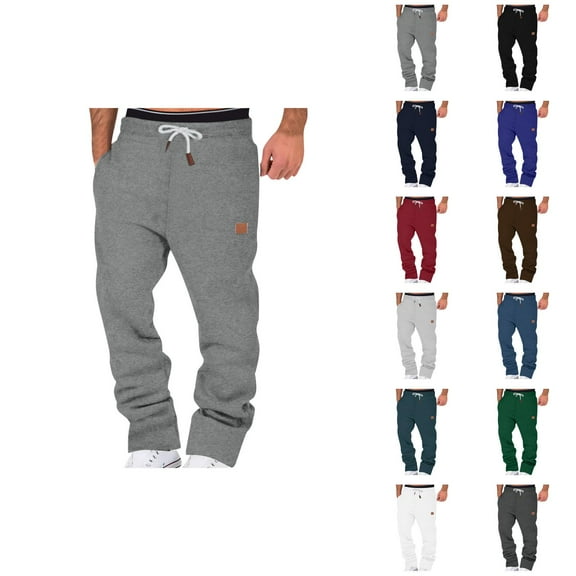 Running Joggers - Comfortable Breathable Sweatpants with Pockets and Elastic Waistband for Casual Office Style
