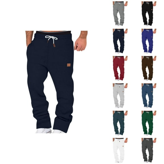Running Joggers - Comfortable Breathable Sweatpants with Pockets and Elastic Waistband for Casual Office Style