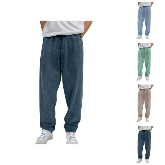 Running Joggers - Comfortable Breathable Sweatpants with Pockets and Elastic Waistband for Casual Office Style