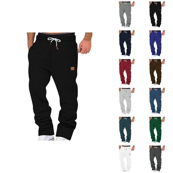 Running Joggers - Comfortable Breathable Sweatpants with Pockets and Elastic Waistband for Casual Office Style