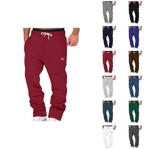 Running Joggers - Comfortable Breathable Sweatpants with Pockets and Elastic Waistband for Casual Office Style