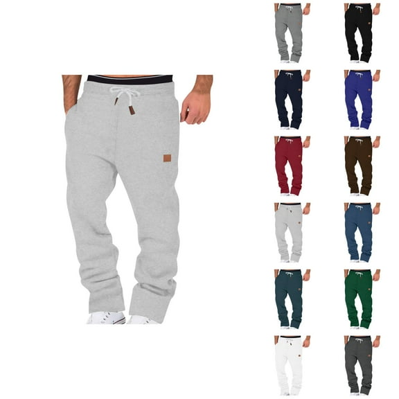 Running Joggers - Comfortable Breathable Sweatpants with Pockets and Elastic Waistband for Casual Office Style