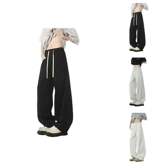 Running Joggers - Comfortable Breathable Sweatpants with Pockets and Elastic Waistband for Casual Office Style